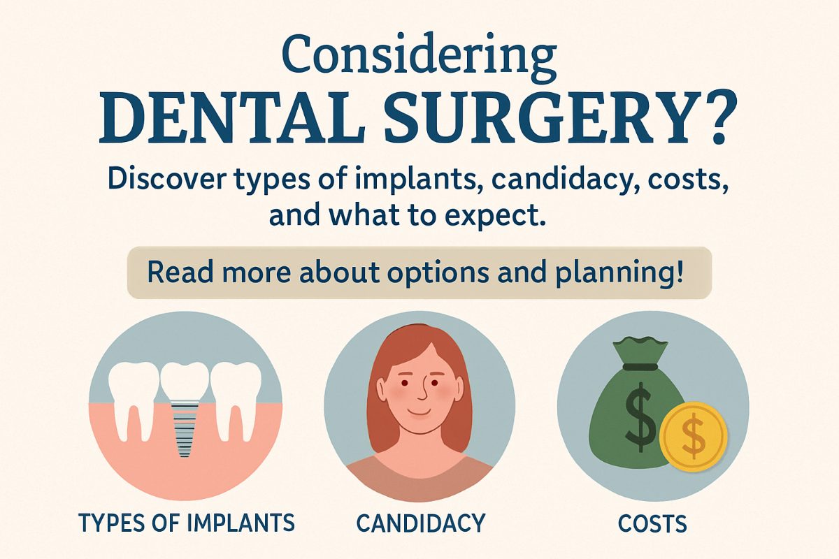 A dentist is standing in an operating room, carefully using modern tools to plan out a patient's upcoming dental implant surgery. No text on image.